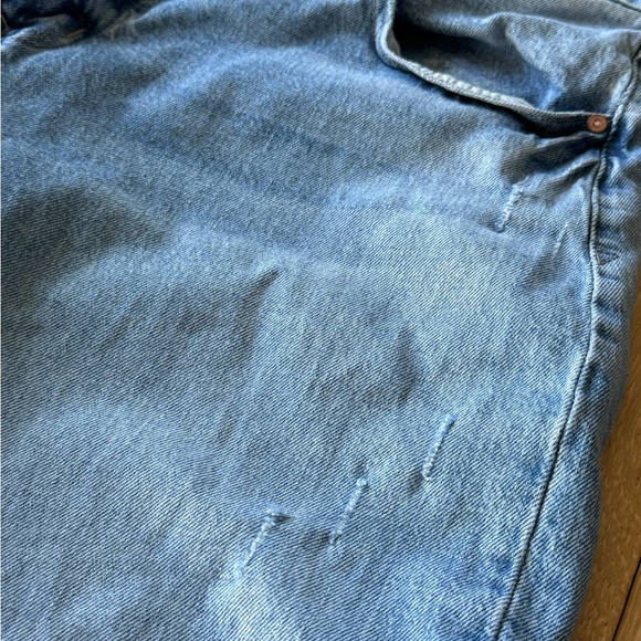 Edgely Curvy High Rise Relaxed Boyfriend Wide Leg Jean - Short - Picture 7 of 12